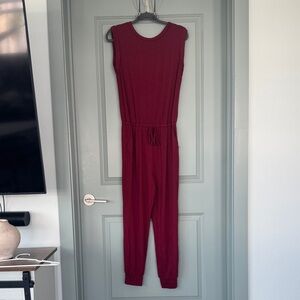 Elegant Sleeveless Maroon Jumpsuit